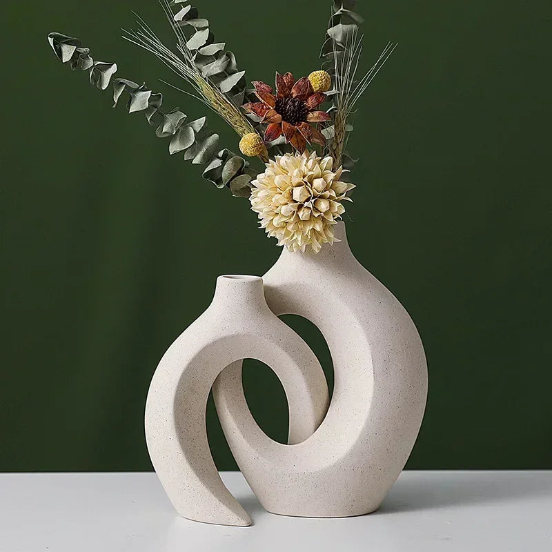 Nordic Ceramic Interlock Plant Vase