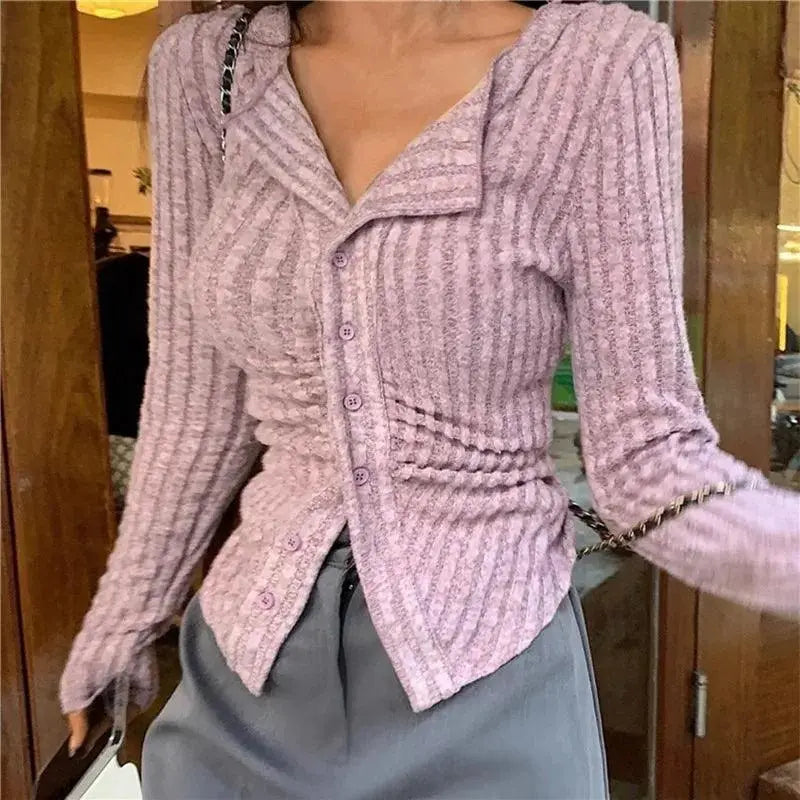 Women's Korean Knit Classic Cardigan