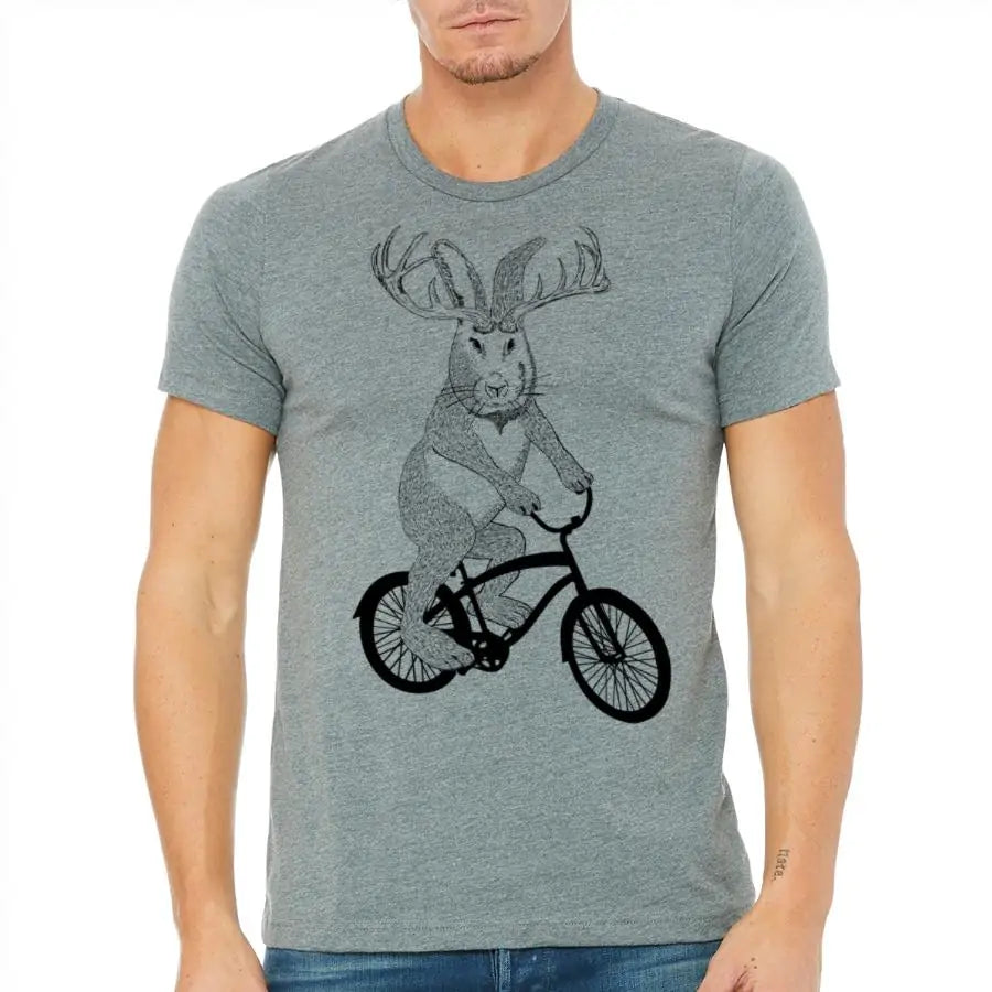 Jackalope On A Bike T-Shirt