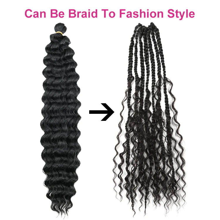 Deep Wave Crochet Boho Hair Extensions