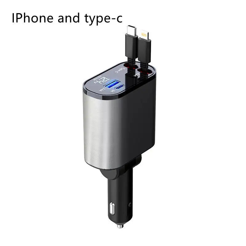 Retractable USB Travel Fast Charge Cord
