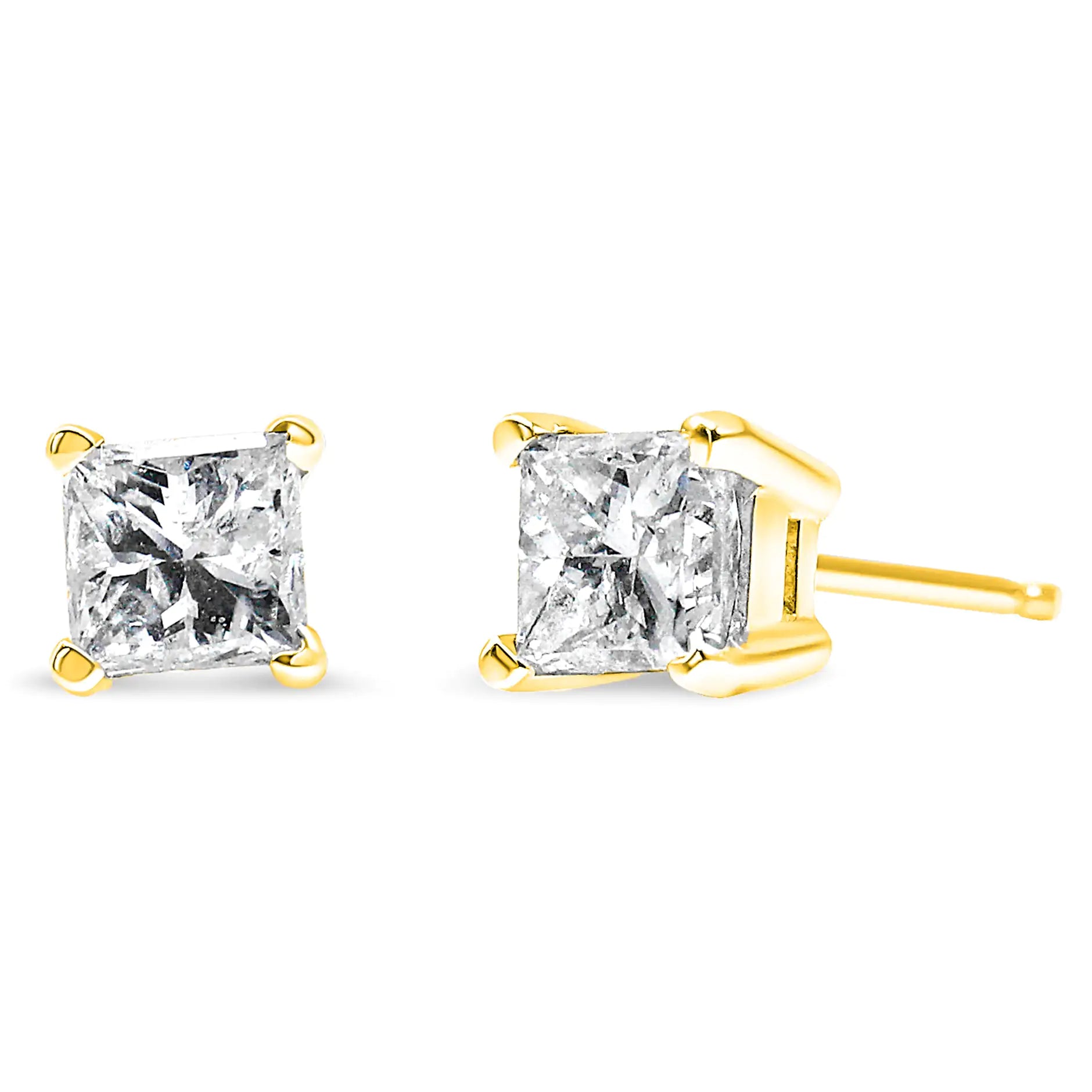 14K Gold Stud Diamond Earrings