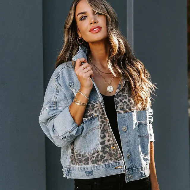 Women's Long Sleeve Denim Jean Jacket