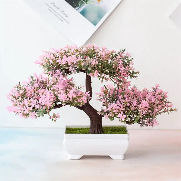 Realistic Faux Bonsai Plant in a Small Pot