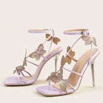 Cut Buckle High-Heel Strap Shoes