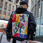 Fashion Jean Jacket with Art Prints