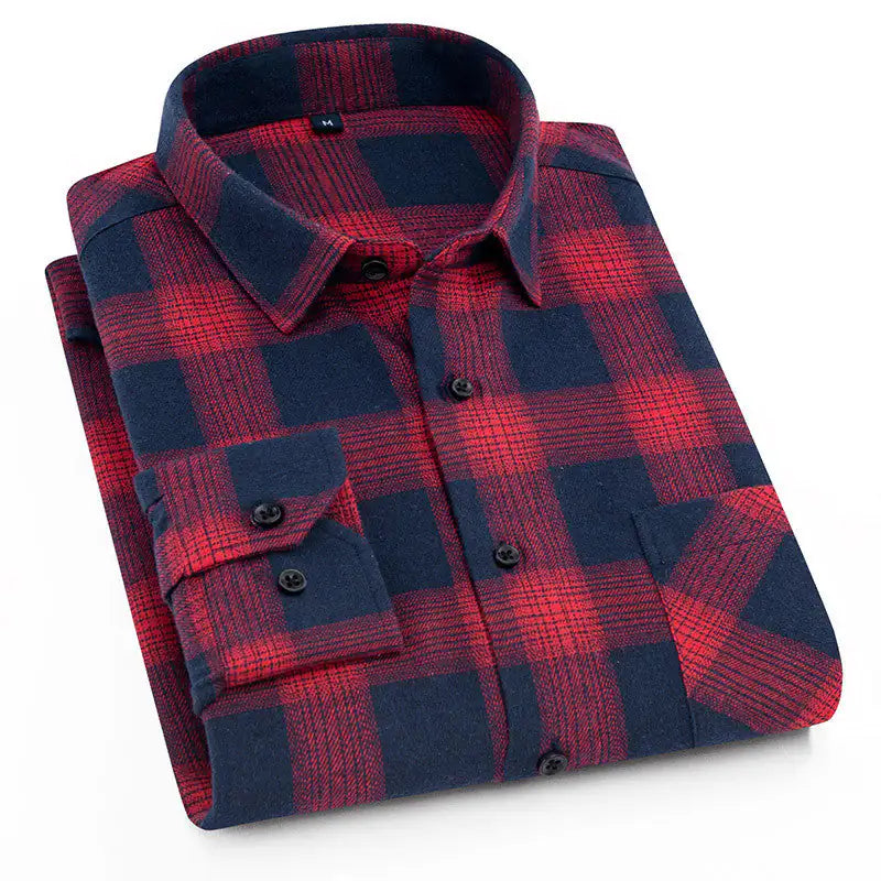 Stylish Solid Colour Flannel Shirt