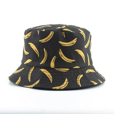 Panama Banana Print Bucket Hat