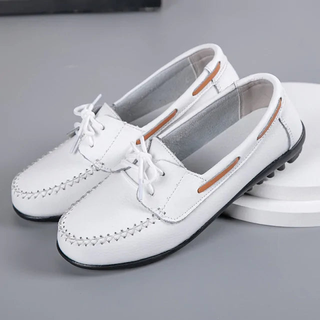 Versatile Women’s Flat Leather Loafers