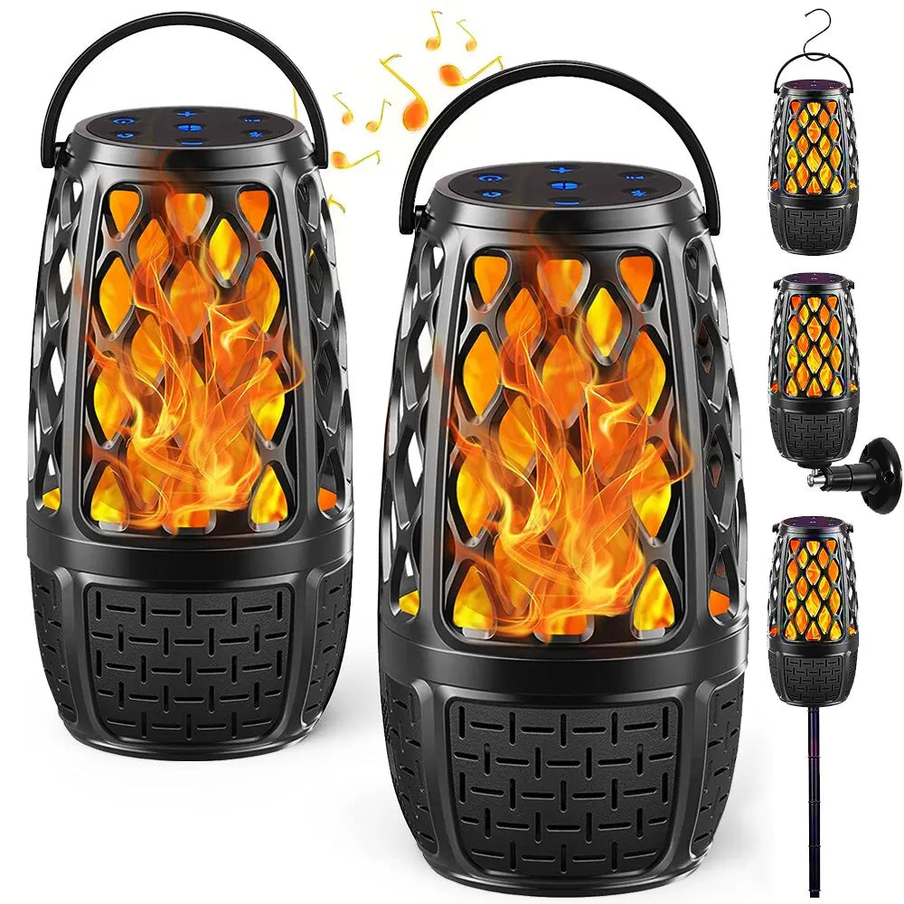 LED Flame Lights Bluetooth Speaker