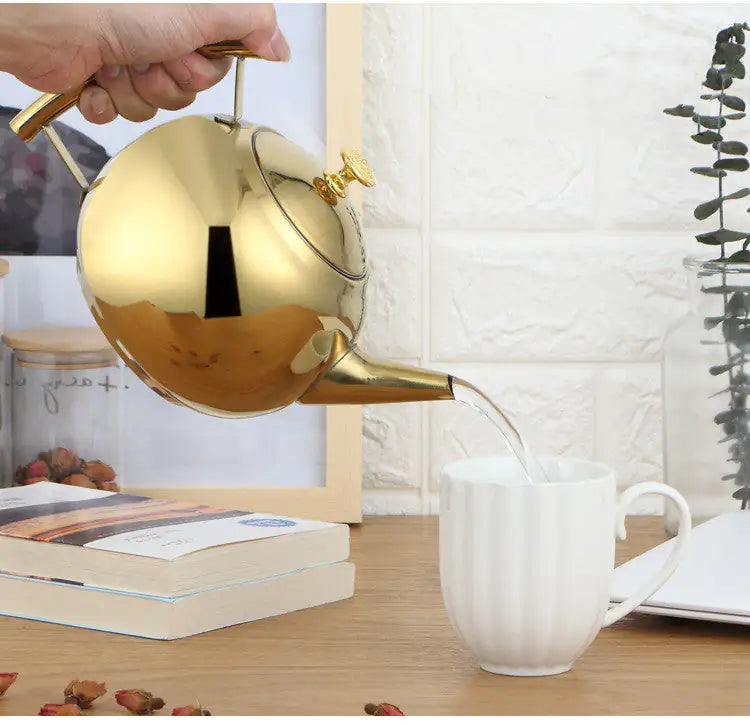 Stainless Steel Side Teapot 