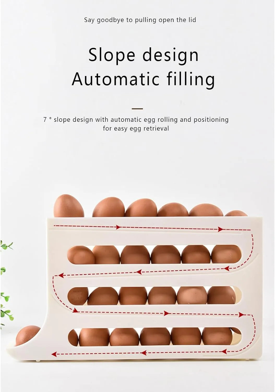 Multi-tier egg holder for refrigerator