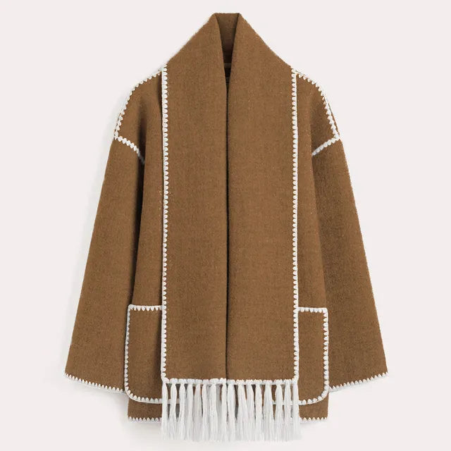 Fashionable Autumn Scarf Coat