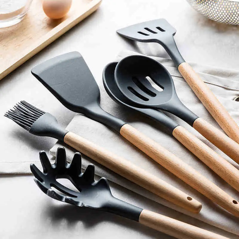 Non-Sticky Kitchen Spatula Spoons Set