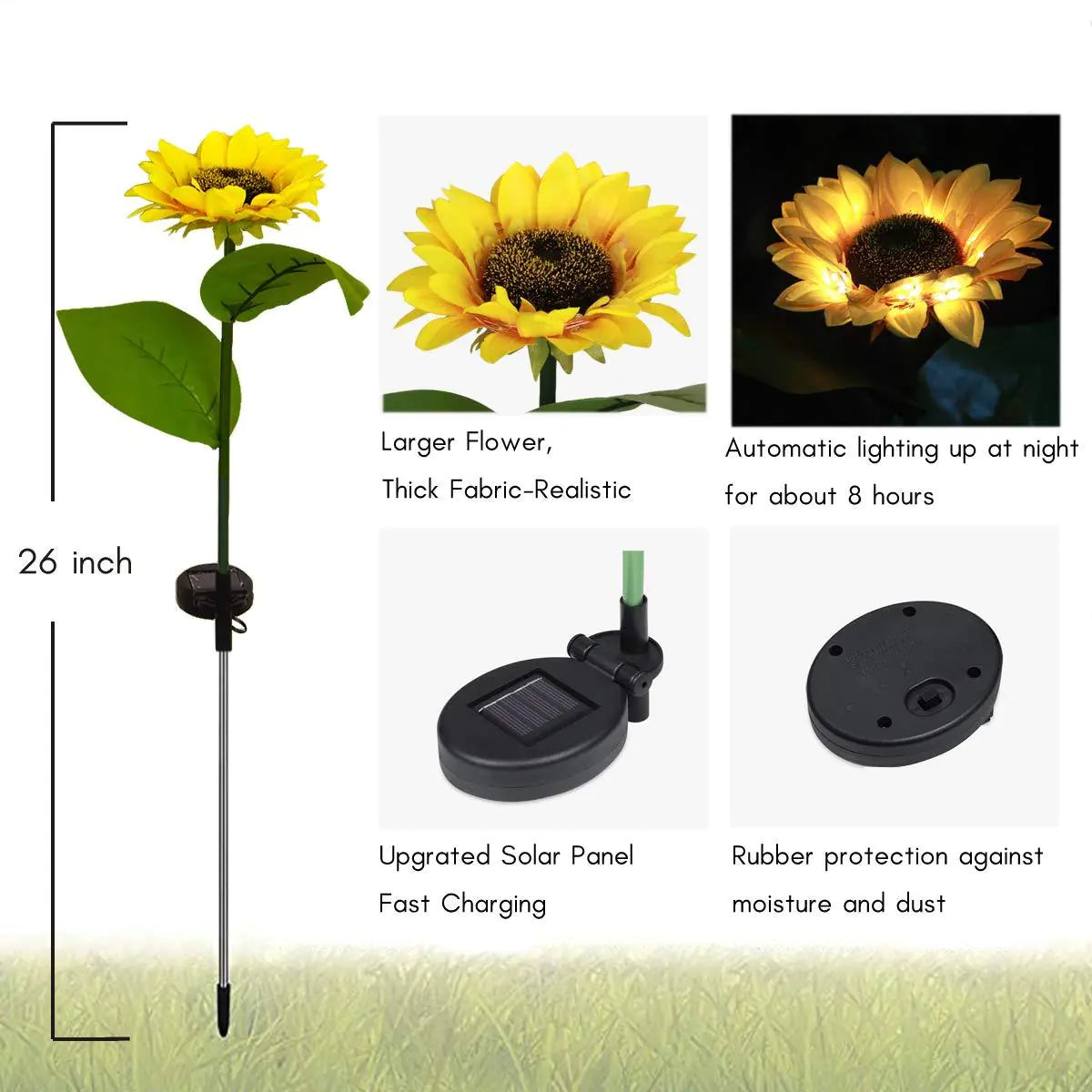 Illuminating Solar Sunflowers Set