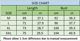 Men's Stylish Short Sleeve T-Shirt Size Chart