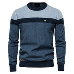 Trendy Spliced Cotton Jumper for Men