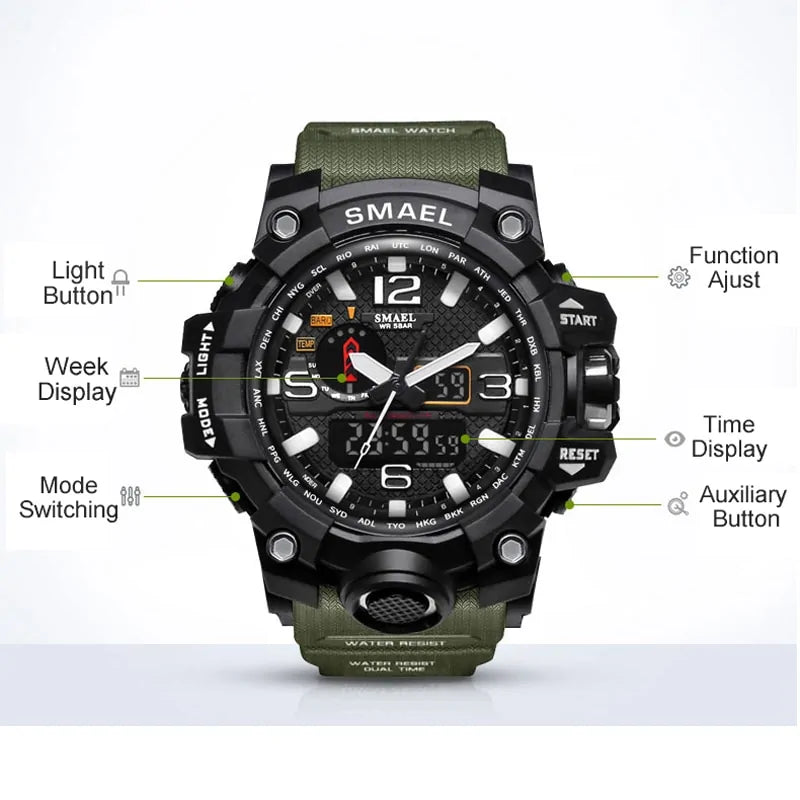 SMAEL Brand Men Sports Watch