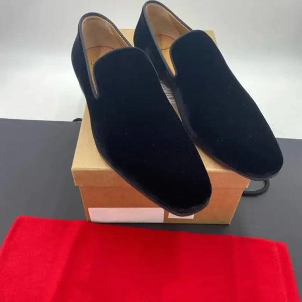 Men's Red Bottom Classic Leather Loafers