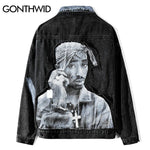 Tupac Patchwork Denim Jacket