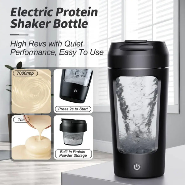 Electric Whey Protein Shaker Bottle