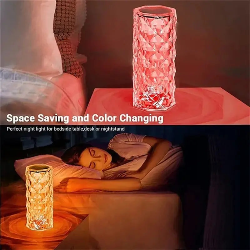 Multi-Colour LED Crystal Table Lamp