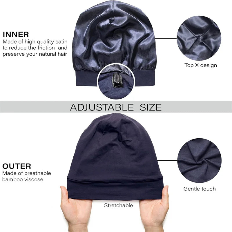 Stretchable Satin Sleep Bonnet