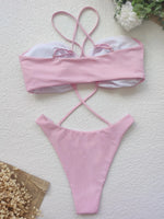 Sexy Cross Halter One Piece Swimsuit 