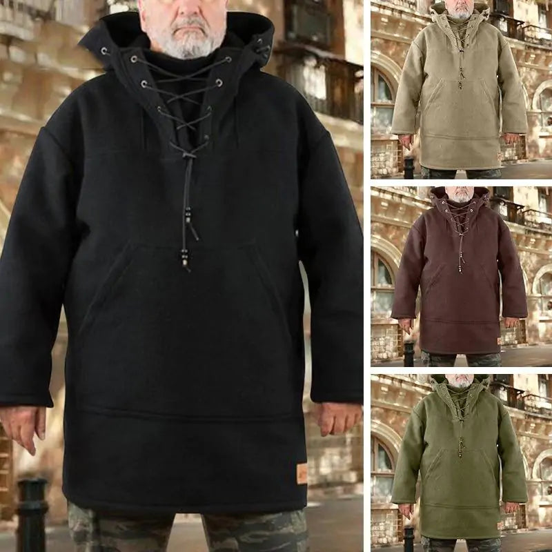 Men's Mid-Length Hooded Medieval Jacket