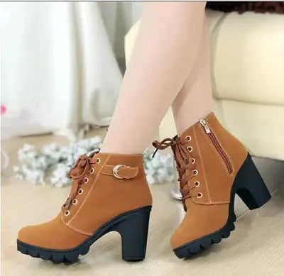 Rugged Heeled Boots