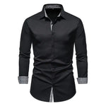 Men's Patchwork Slim Fit Formal Shirt