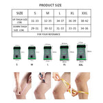 A black knee compression sleeve without straps, featuring a textured and contoured design for joint support. The image includes bold text that reads: "BLACK NO STRAP" in black and red, and underneath in red and black text: "just 1 piece, not 1 pair