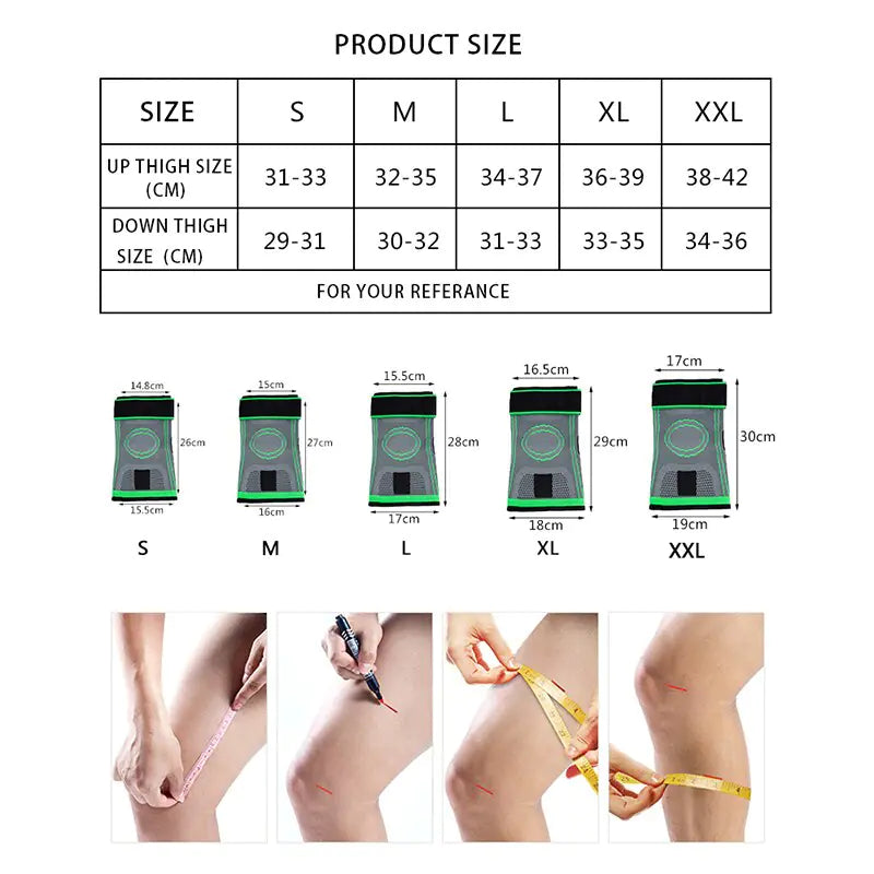 A black knee compression sleeve without straps, featuring a textured and contoured design for joint support. The image includes bold text that reads: "BLACK NO STRAP" in black and red, and underneath in red and black text: "just 1 piece, not 1 pair