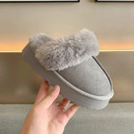 Elegant Slip-On Plush Winter Slippers