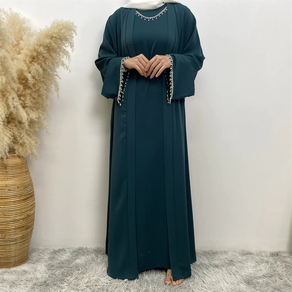 Chic Women's Sleeveless Dress and Cardigan Set