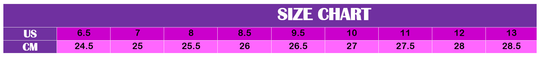 Genuine Leather Snow Boots Size Chart