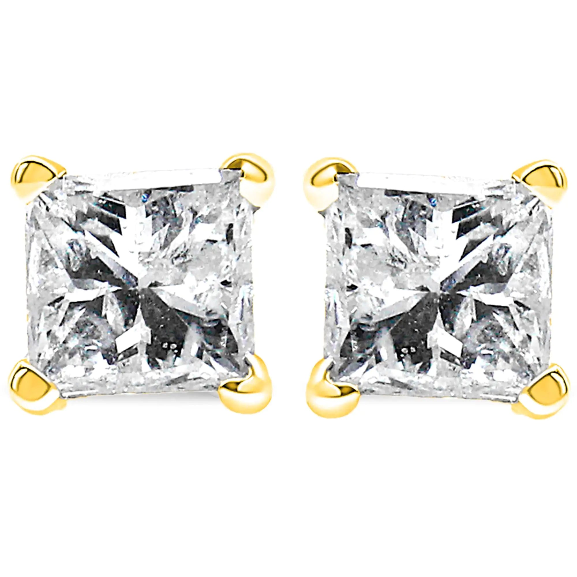 14K Gold Stud Diamond Earrings