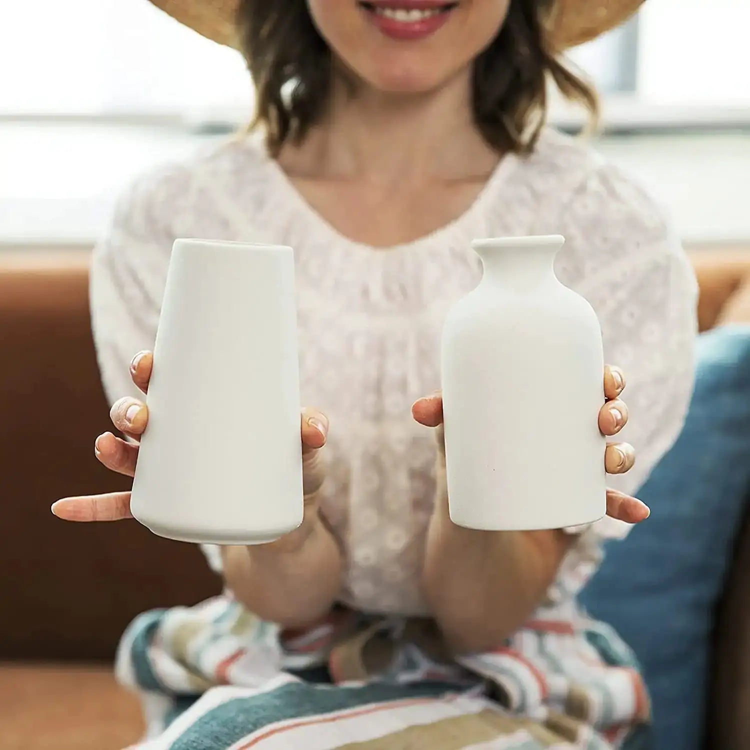 Glazed Ceramic Flower Vases