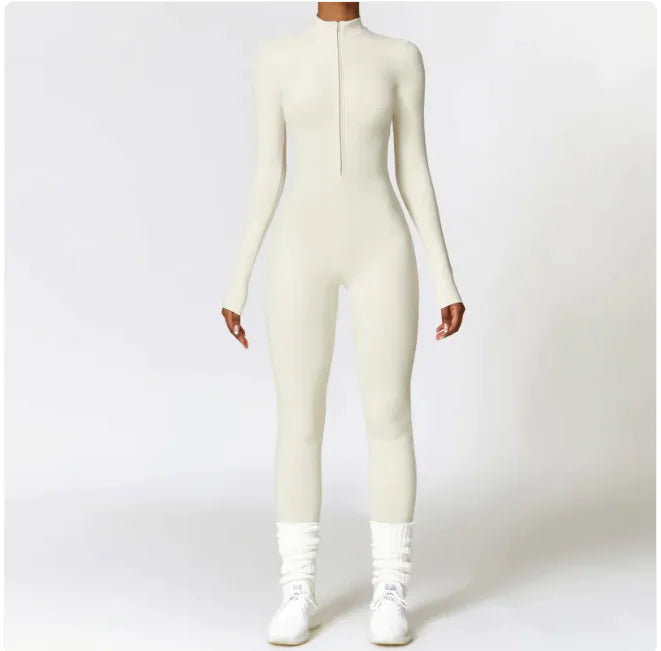 Women's Flex Fit Zippered Yoga Bodysuit