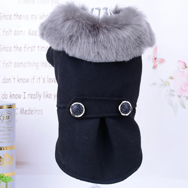 Fur-Lined Dog Winter Coat