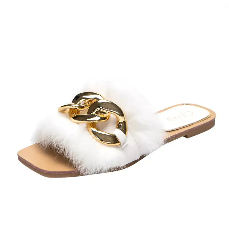 Fluffy Ladies Slippers