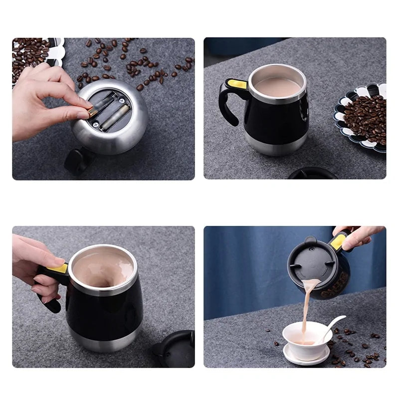 STOMART.CO.UK Automatic Self Stirring Magnetic Mug Kitchen Magnetic Mug Free Text