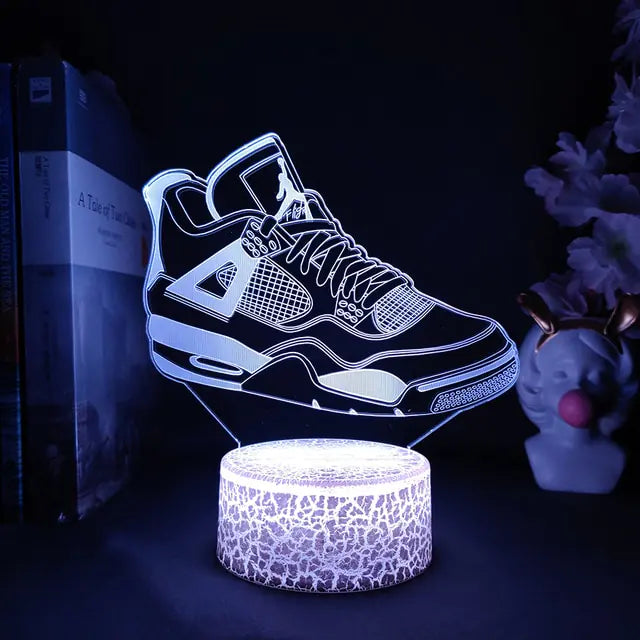 Ambiance-enhancing 3D LED Sneakers Night Lamp