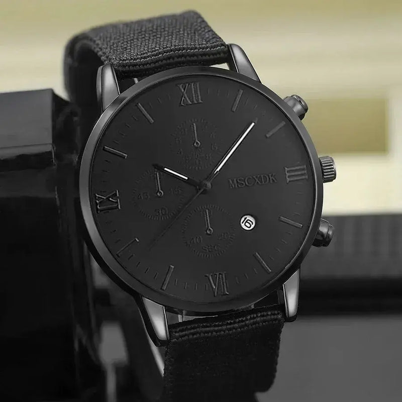 Men's Leather Watch Set