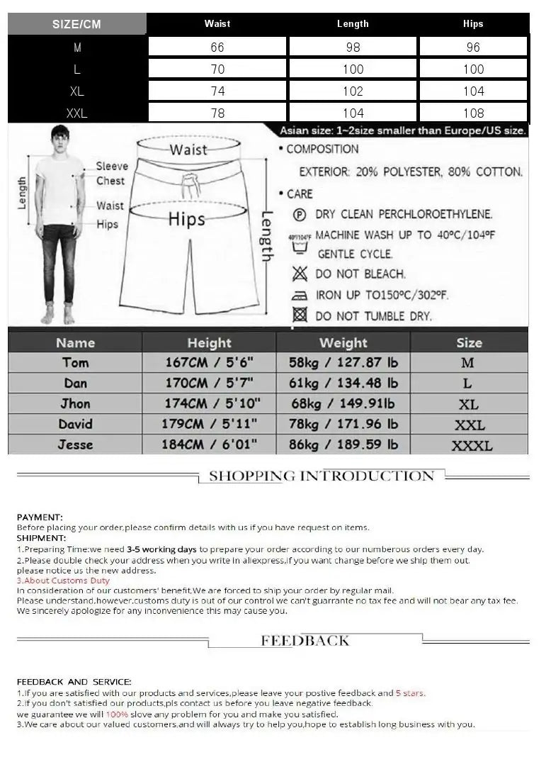 Steeze Tech Fashion Joggers Size Chart