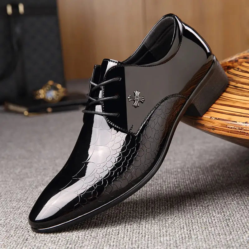 shining glossy leather shoes