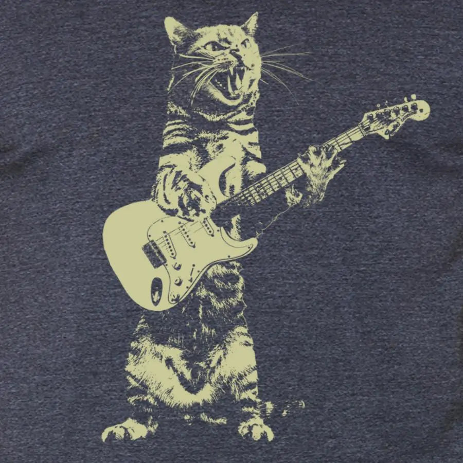 Rock & Roll Cat Guitar T-Shirt
