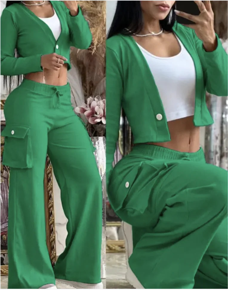 Women's Casual Fashion Camouflage Suit