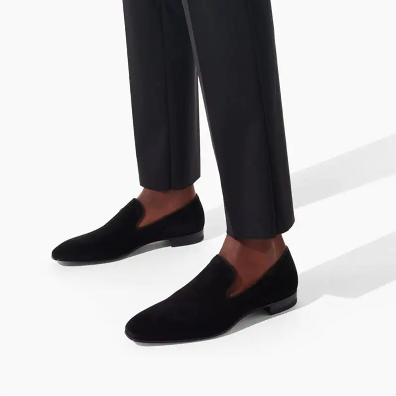 Men's Red Bottom Classic Leather Loafers