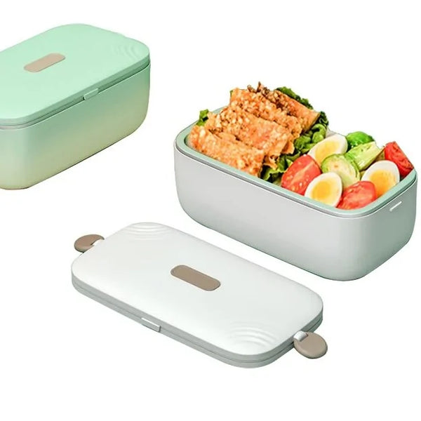 STOMART.CO.UK Portable Electric Stainless Steel Lunch Box Kitchen Lunch Box Stainless Steel Free Text